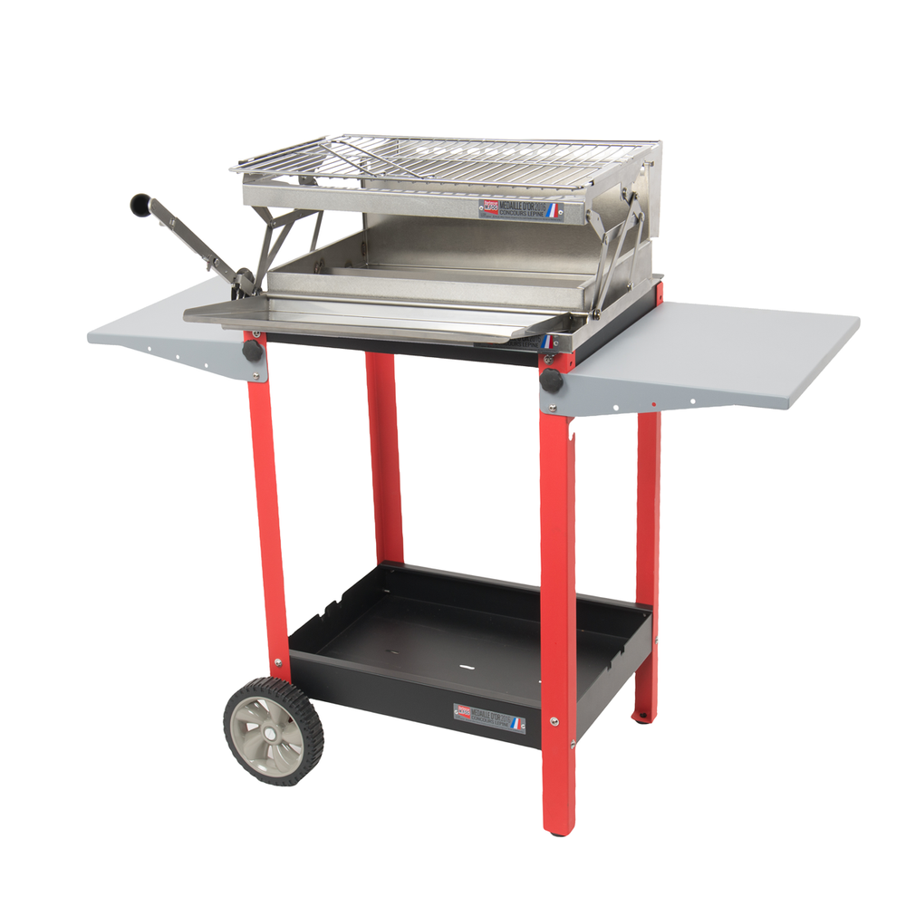 Barbecues - GRILLOIR BBQMFOG + LÈCHE FRITES + FOYER HORIZONTAL + CHARIOT - SAS MFOG