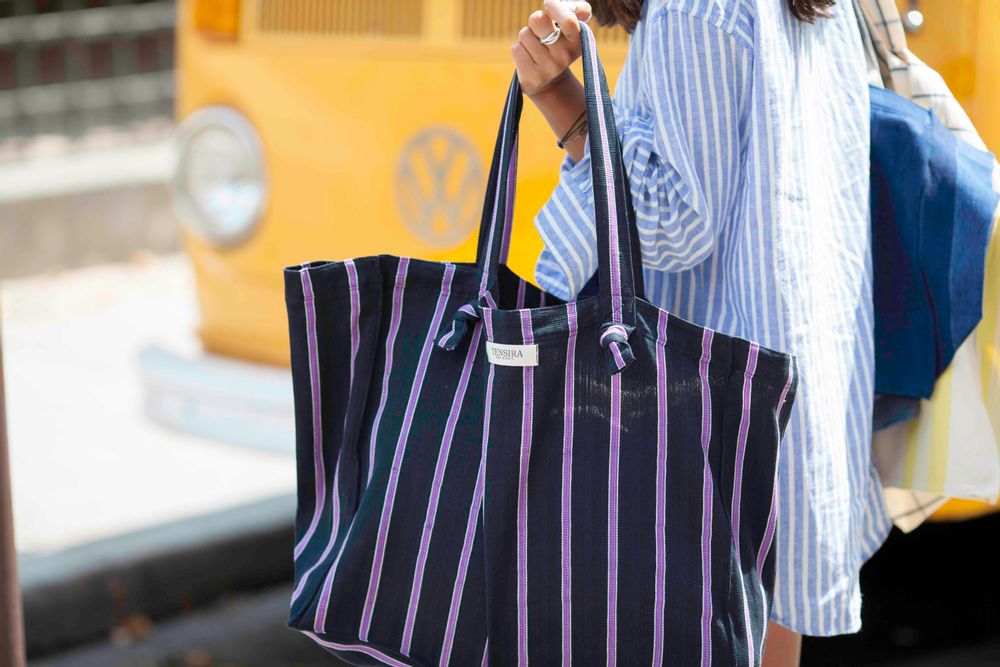Homewear - Kimono, 100% cotton hand-woven in West Africa - TENSIRA MADE IN AFRICA