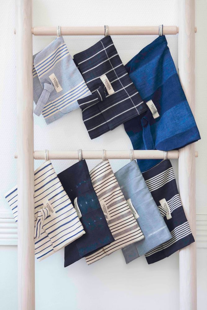Homewear - Kimono, 100% cotton hand-woven in West Africa - TENSIRA MADE IN AFRICA