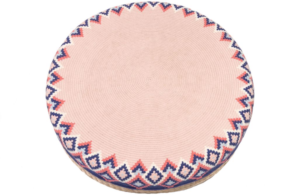 Objets de décoration - Pouf Péruvien fait main Rose - D.A.R. PROYECTOS
