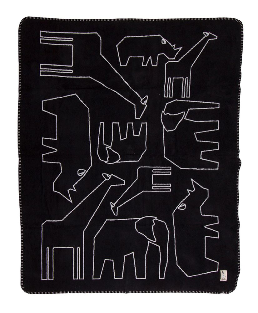 Gifts - Designer organic cotton junior blanket with animals - FABGOOSE