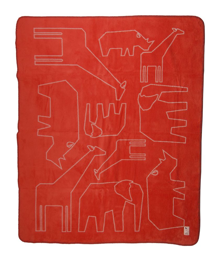 Gifts - Designer organic cotton junior blanket with animals - FABGOOSE