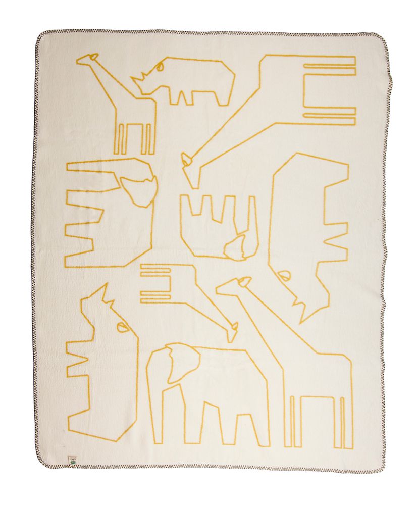 Gifts - Designer organic cotton junior blanket with animals - FABGOOSE
