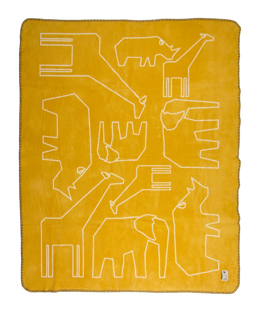 Gifts - Designer organic cotton junior blanket with animals - FABGOOSE