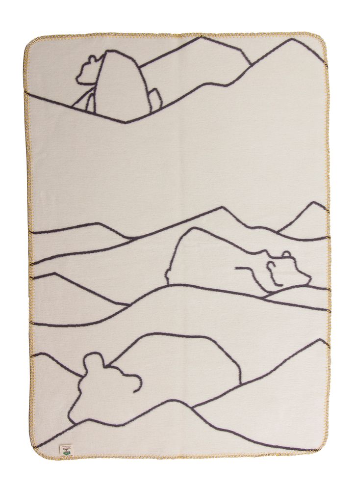 Gifts - Polar Bear designer junior blanket in soft organic cotton - FABGOOSE