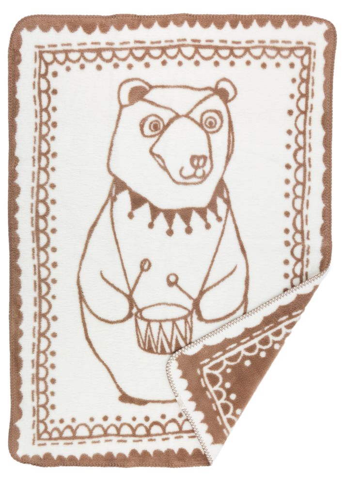 kids linen - Circus Bear organic cotton baby blanket - FABGOOSE