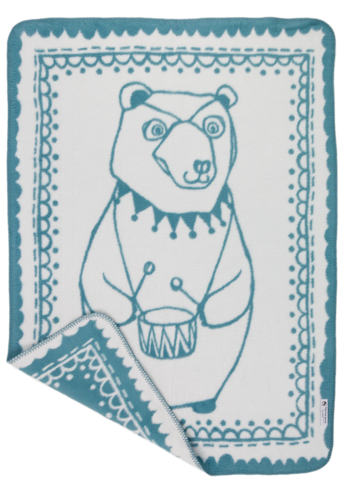 kids linen - Circus Bear organic cotton baby blanket - FABGOOSE