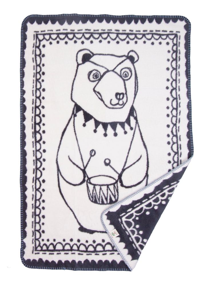 kids linen - Circus Bear organic cotton baby blanket - FABGOOSE
