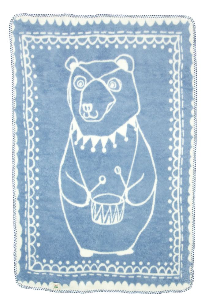 kids linen - Circus Bear organic cotton baby blanket - FABGOOSE