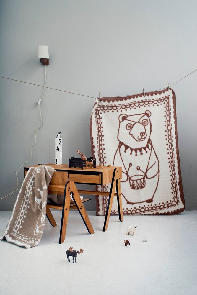 kids linen - Circus Bear organic cotton baby blanket - FABGOOSE