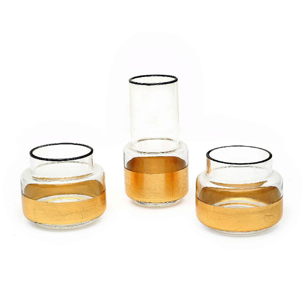 Glass - Set of 3 Vases - ZARINA