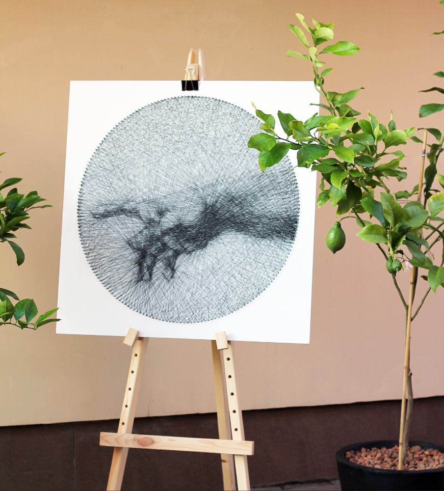 Office furniture and storage - Art-Canvas "hand" Wall decoration - STRING THEORY