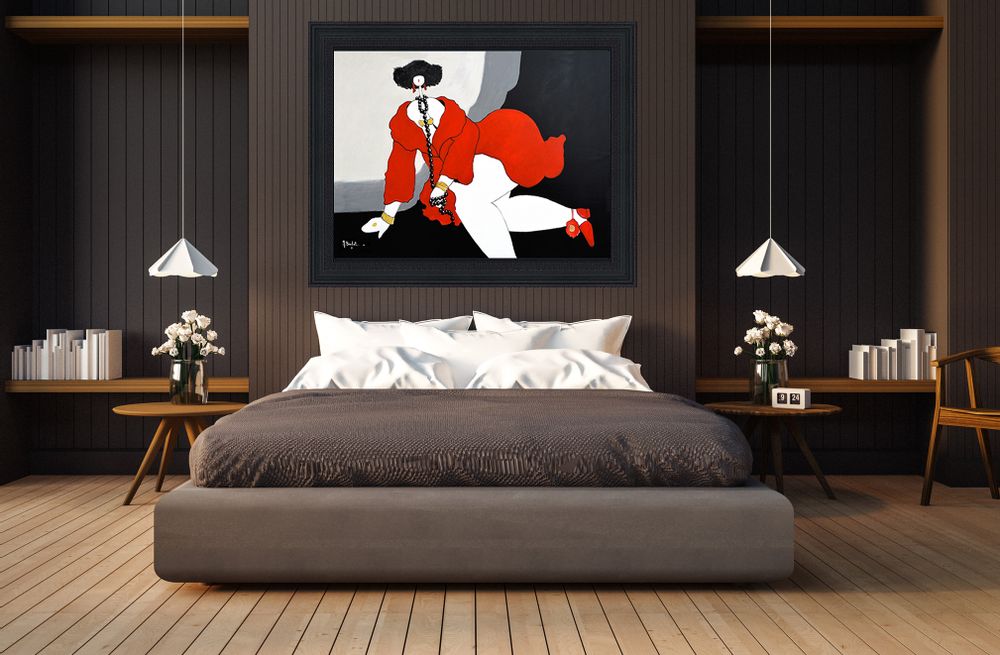 Autres décorations murales - EDITION SUR TOILE CANVAS 130 X 97 CM "OLGA" par Michel Boulet - EDITION MICHEL BOULET