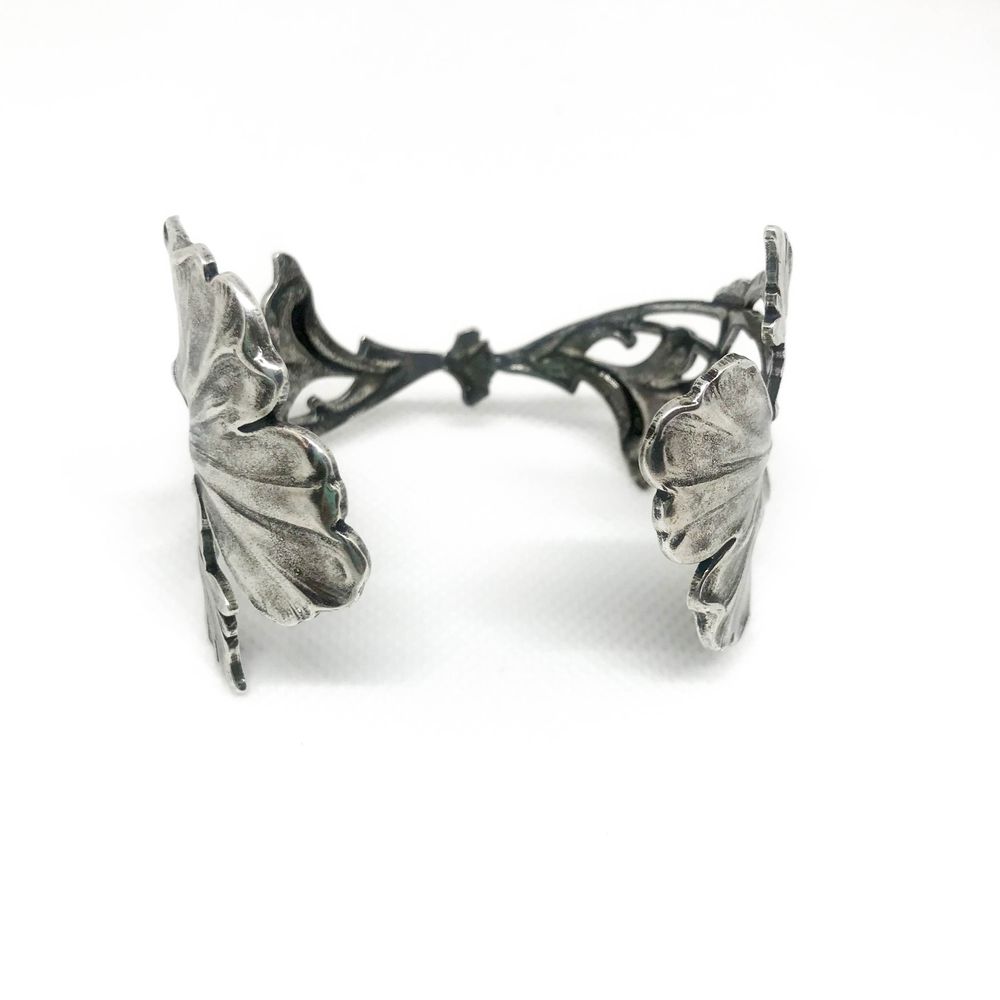 Bijoux - Manchette double Gingko dorée or fin - LOTTA DJOSSOU