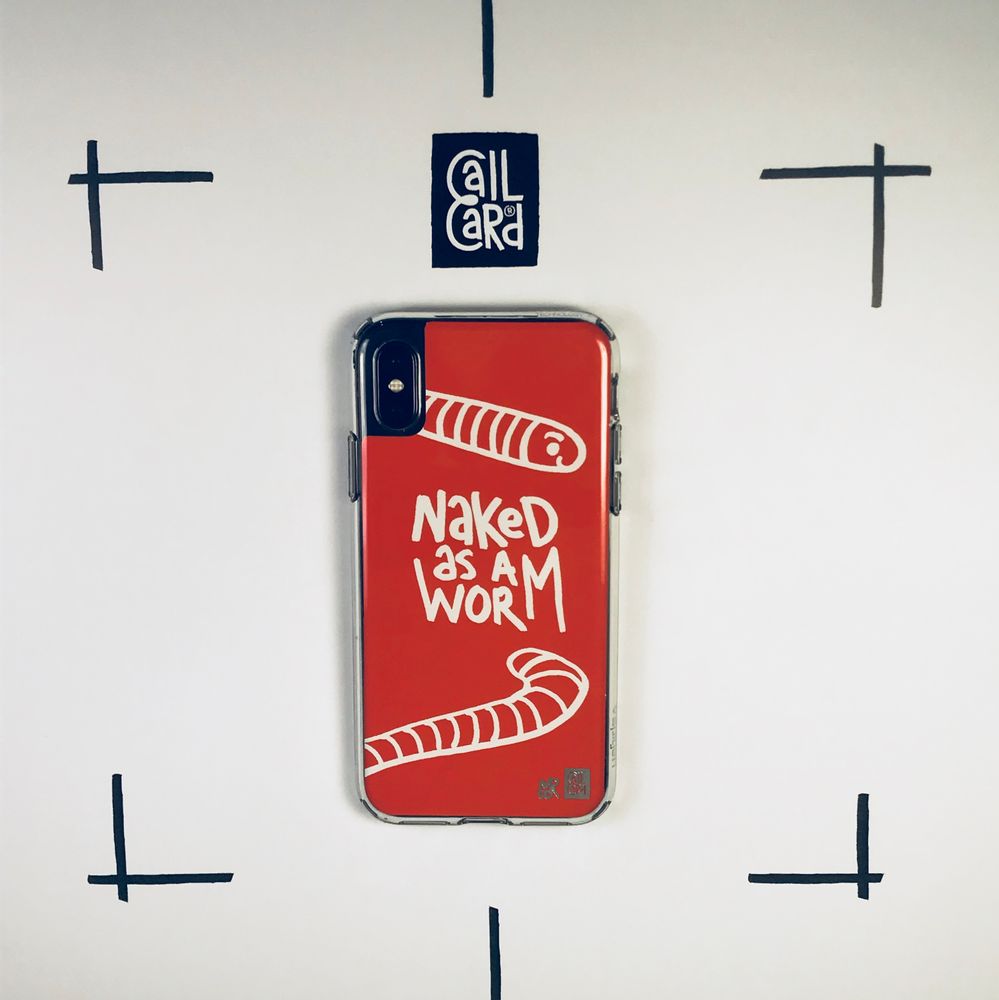 Apparel - NAKED AS A WORM PHONE CASE - CALL CARD®