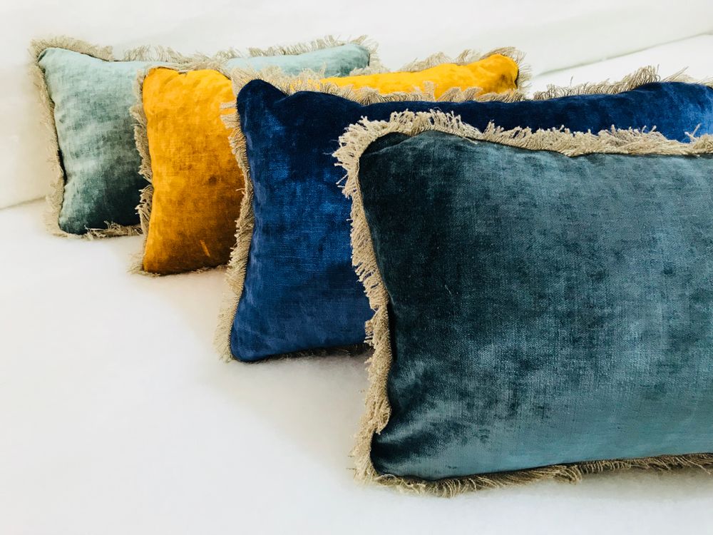 Fabric cushions - CUSHIONS VELVET TSAR APACHE - BERENGERE LEROY