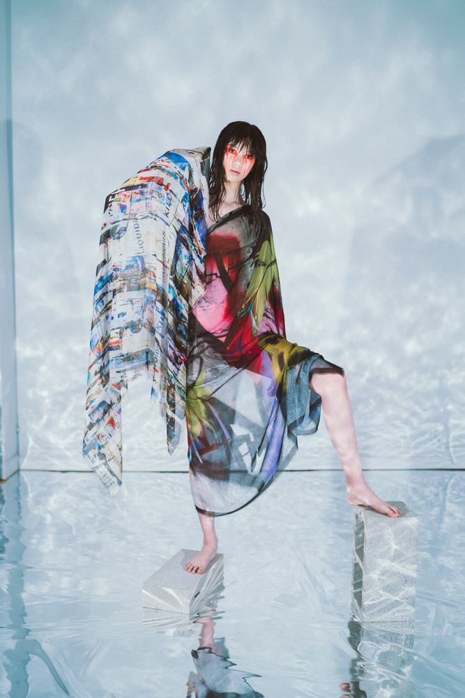 Foulards et écharpes - Wild Feathers - ISABELLE GOUGENHEIM DESIGNS