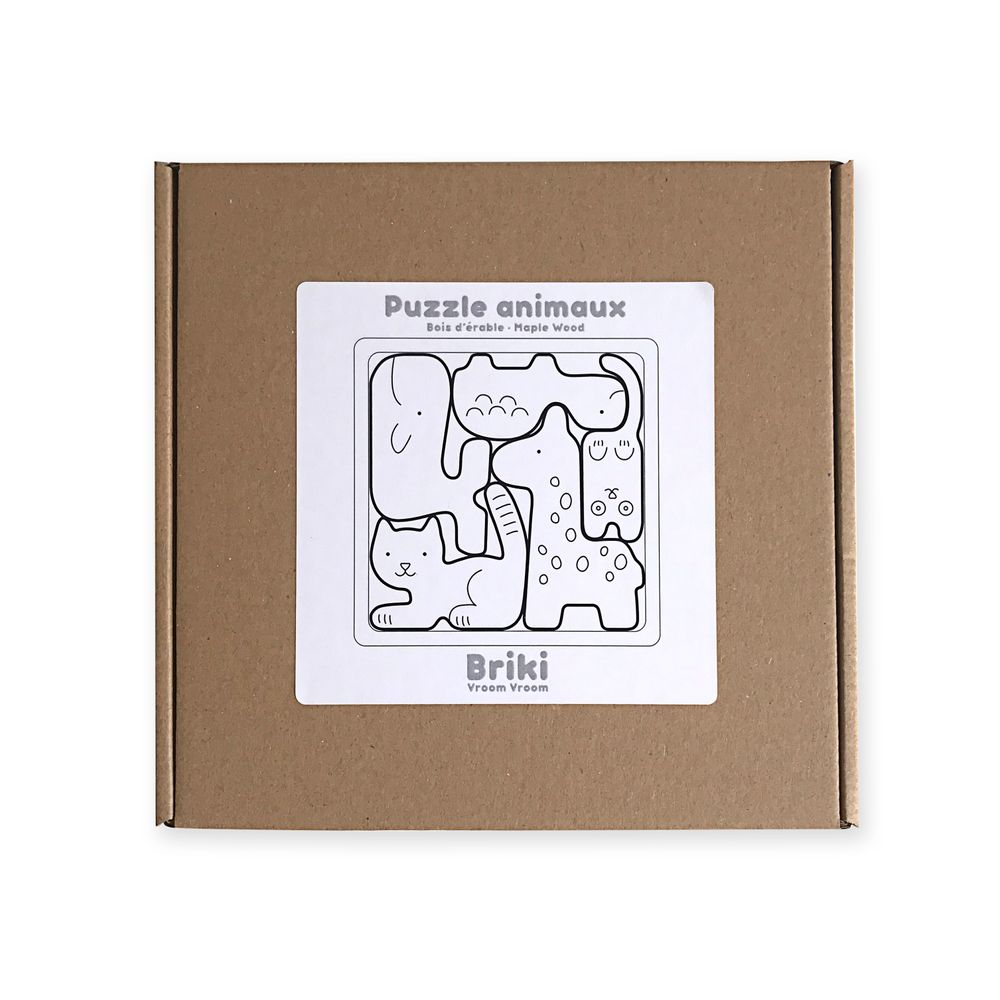 Jouets enfants - Puzzle Animaux bois - BRIKI VROOM VROOM