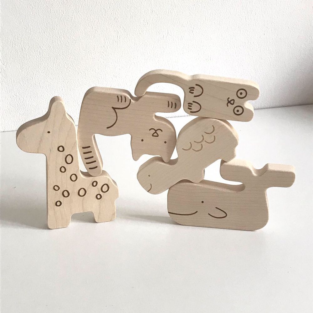 Jouets enfants - Puzzle Animaux bois - BRIKI VROOM VROOM