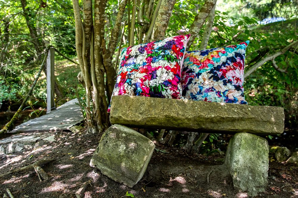 Coussins textile - Coussin "DIAMONDS", velours, coton, imprimés motifs Ethniques - ARTPILO