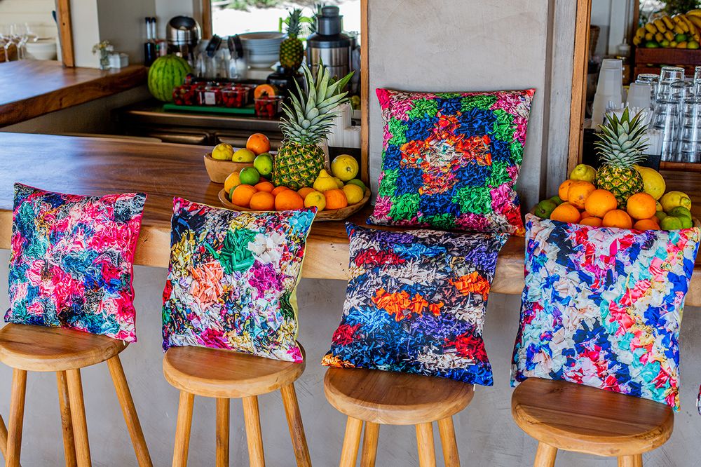 Coussins textile - Coussin "DIAMONDS", velours, coton, imprimés motifs Ethniques - ARTPILO