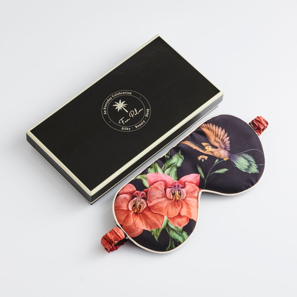 Vêtements de nuit - Fan Palm Eye Silk Mask - FAN PALM