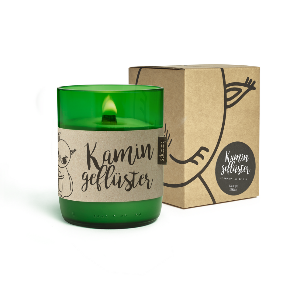 Objets design - Bougie parfumée KAMINGEFLÜSTER, 350ml - LOOOPS KERZEN