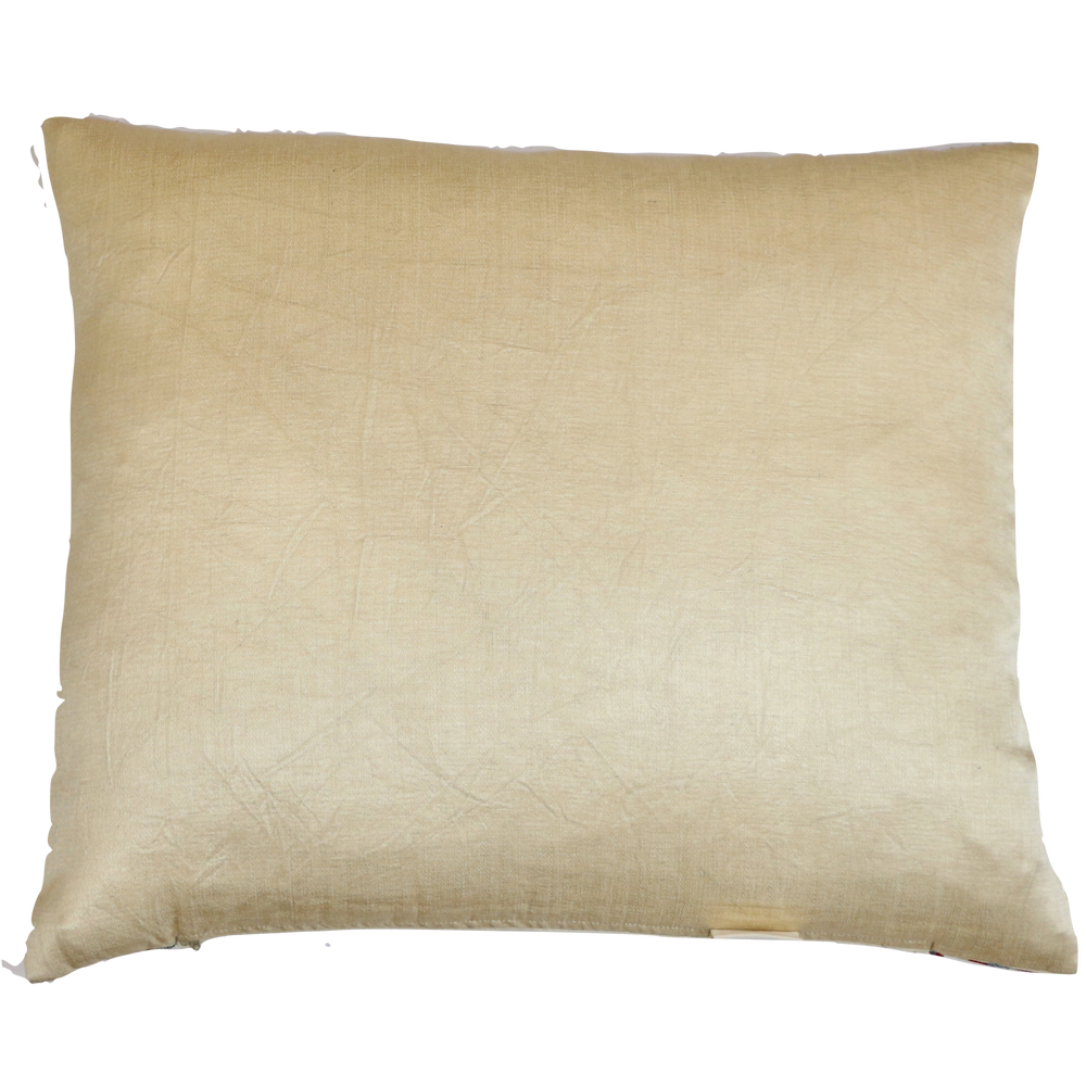 Cushions - Winter Aconite Flower Design Silk Suzani Cushion - HERITAGE GENEVE