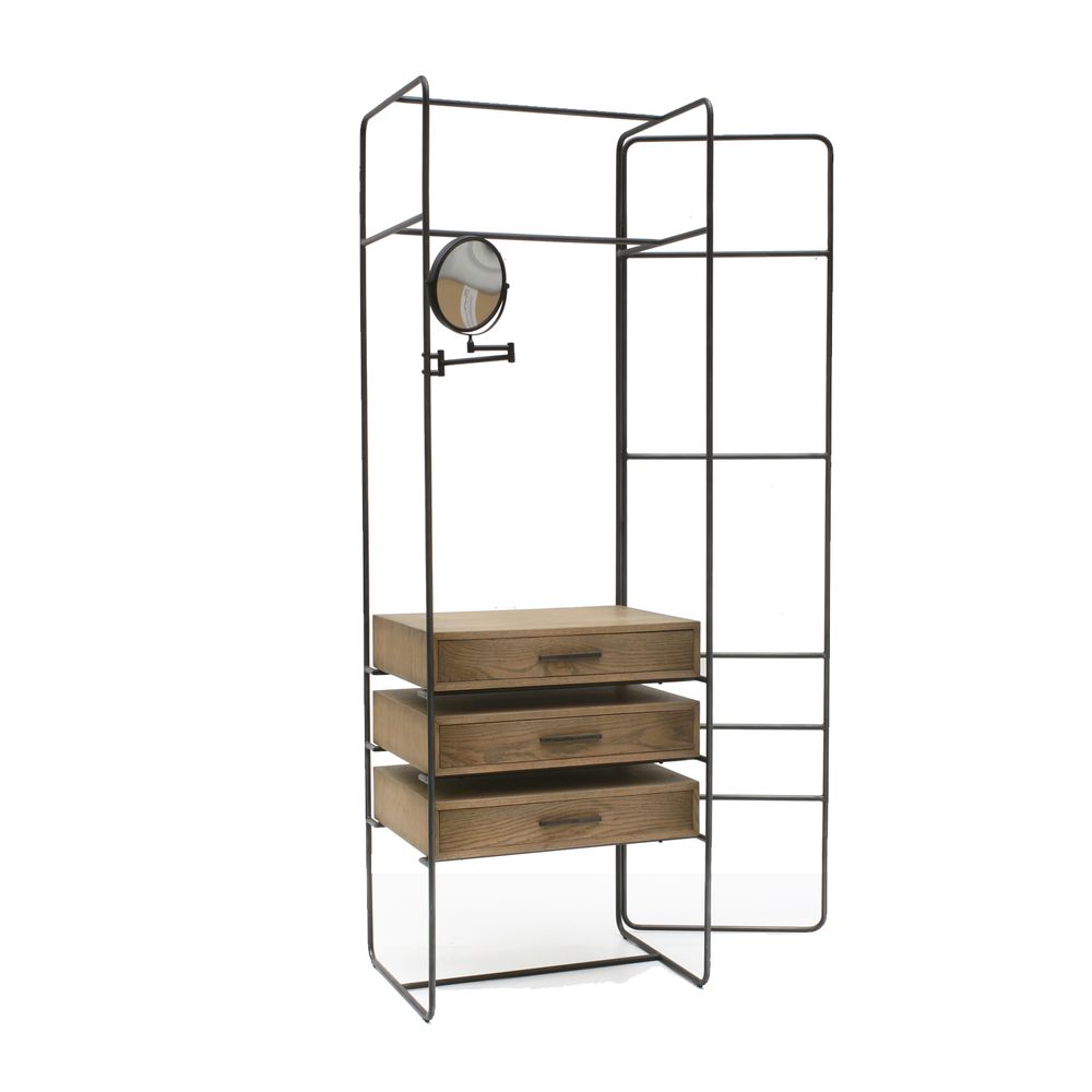 Wardrobe - SIRSA COLLECTION METAL AND OAK - BRUCS