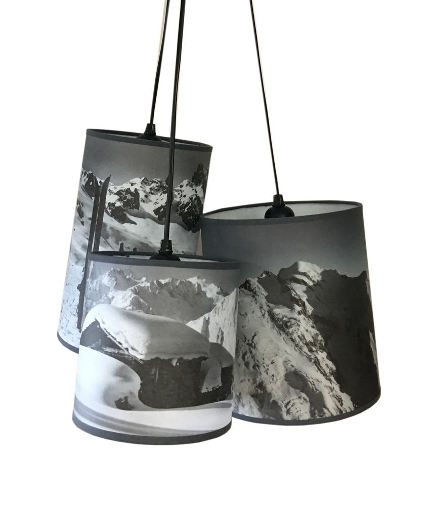 Chambres d'hôtels - COLLECTION LUMINAIRES MONTAGNE /SUSPENSION SIMPLE OU TRIPLE / PERSONNALISABLE ET SUR MESURE - LA MAISON DE GASPARD