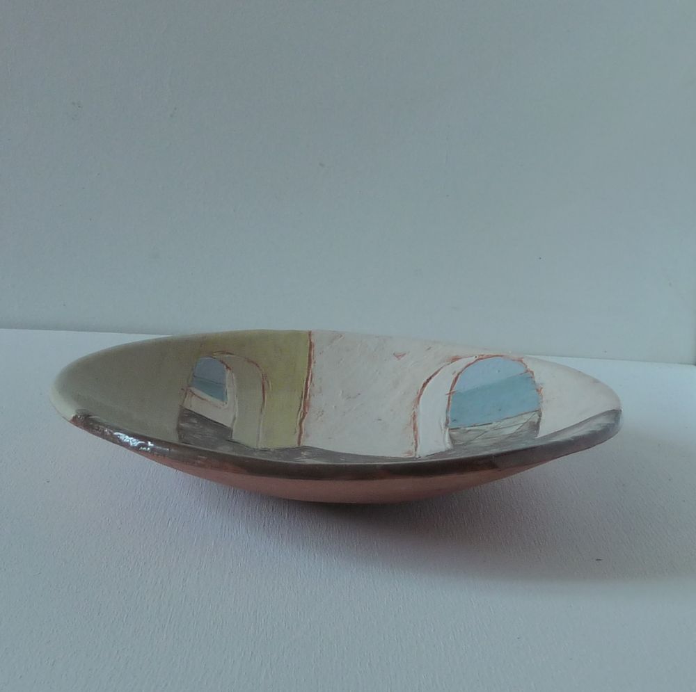 Decorative objects - bowl with décor architectural - ELISABETH BOURGET