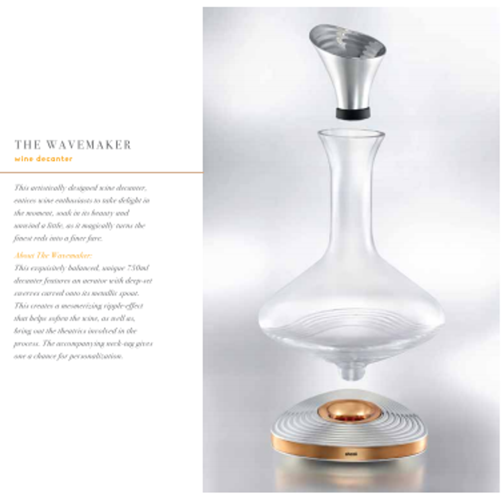 Accessoires pour le vin -  The WAVEMAKER - Carafe à vin - SHAZE LUXURY RETAIL PVT LTD