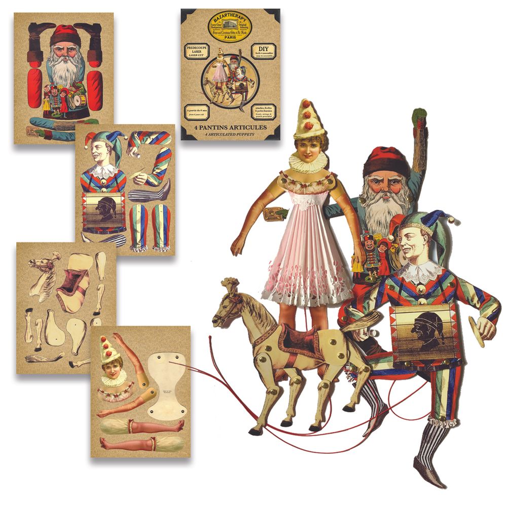 Children's arts and crafts - ARTICULATED PUPPETS - BAZARTHERAPY EDITION