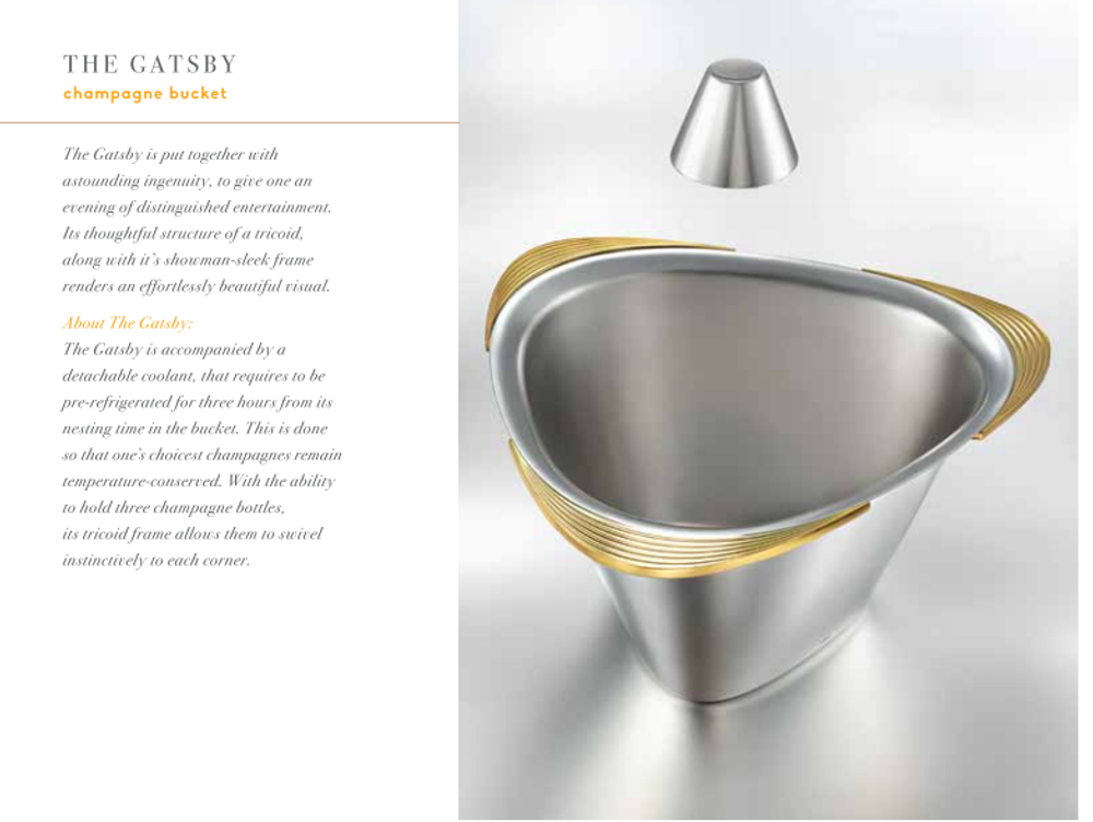 Pièces uniques - The Gatsby : seaux à champagne haut de gamme - SHAZE LUXURY RETAIL PVT LTD