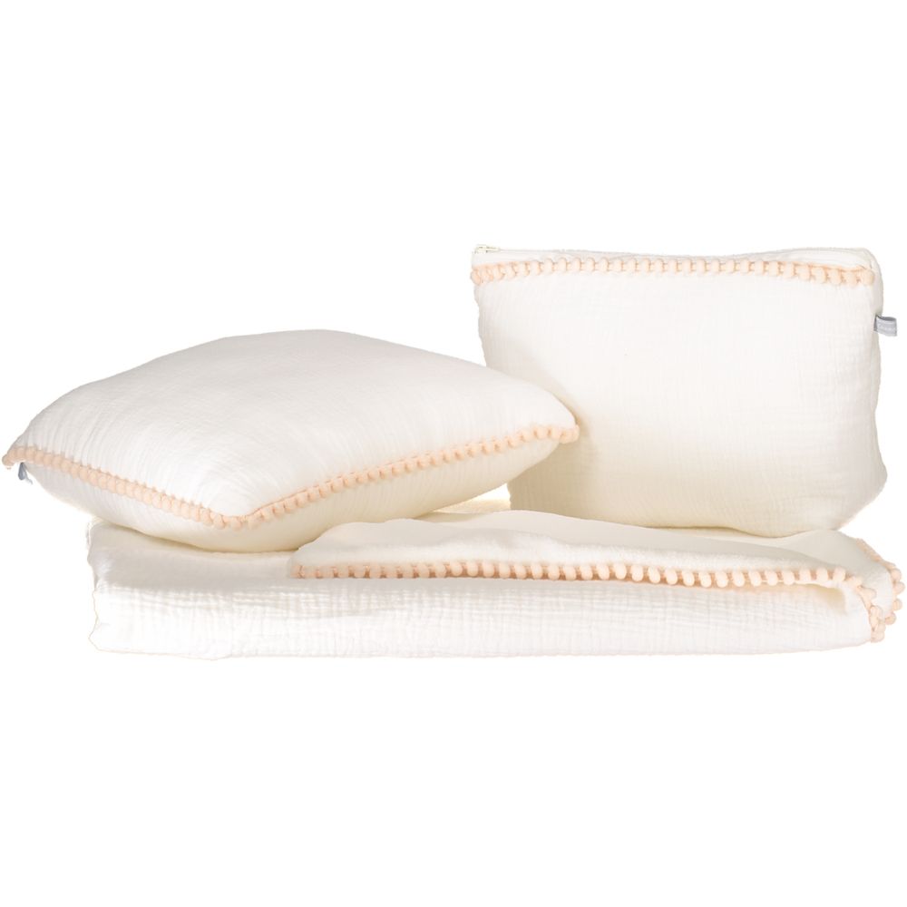 Accessoires pour puériculture - THEME POMPONS - CARAMEL AU SUCRE