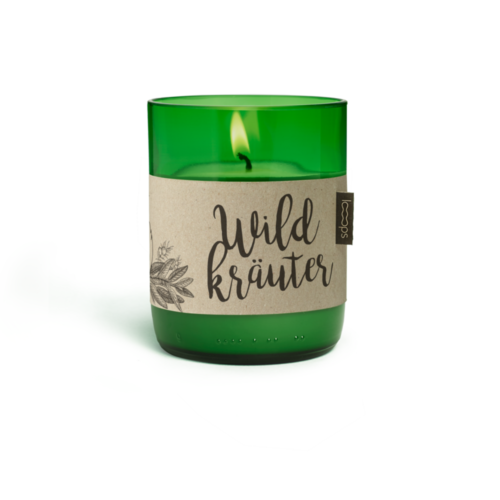 Home fragrances - Natural scented candle WILDKRÄUTER, 350ml - LOOOPS KERZEN