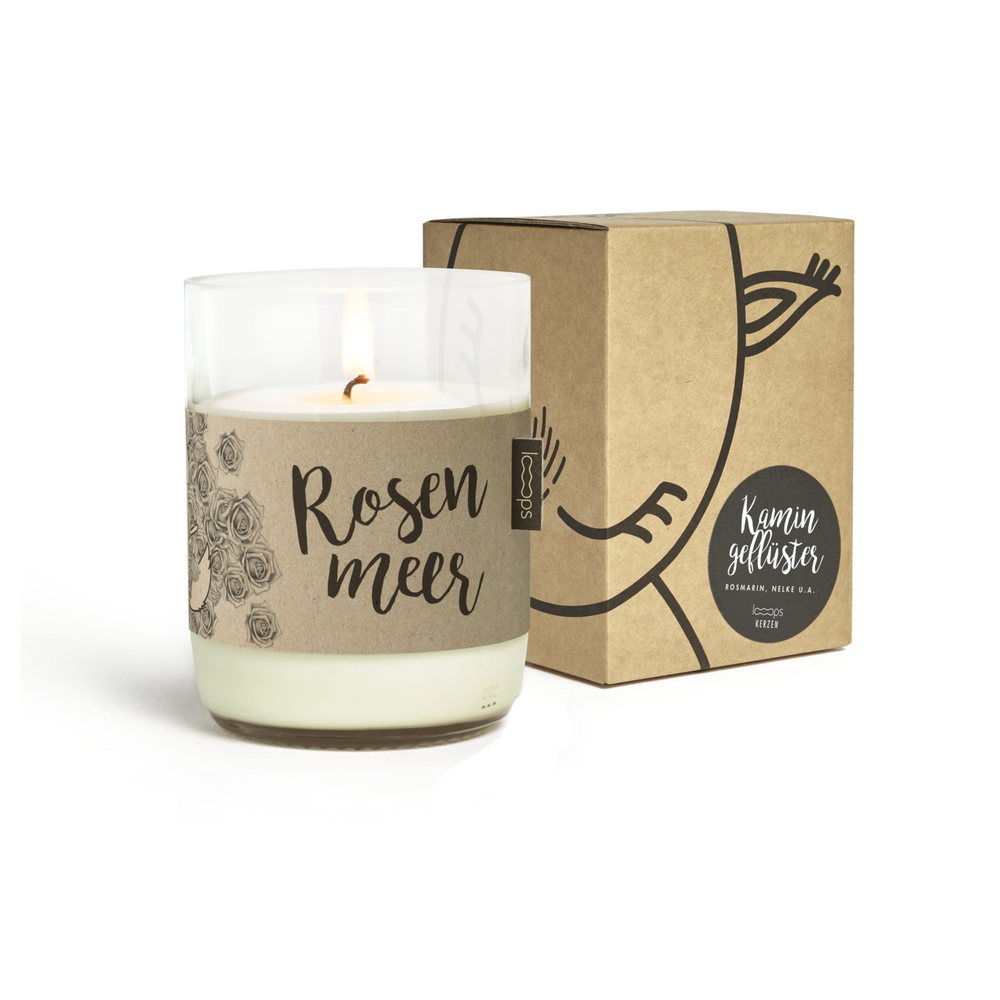 Gifts - Scented candle ROSENMEER, 350ml - LOOOPS KERZEN