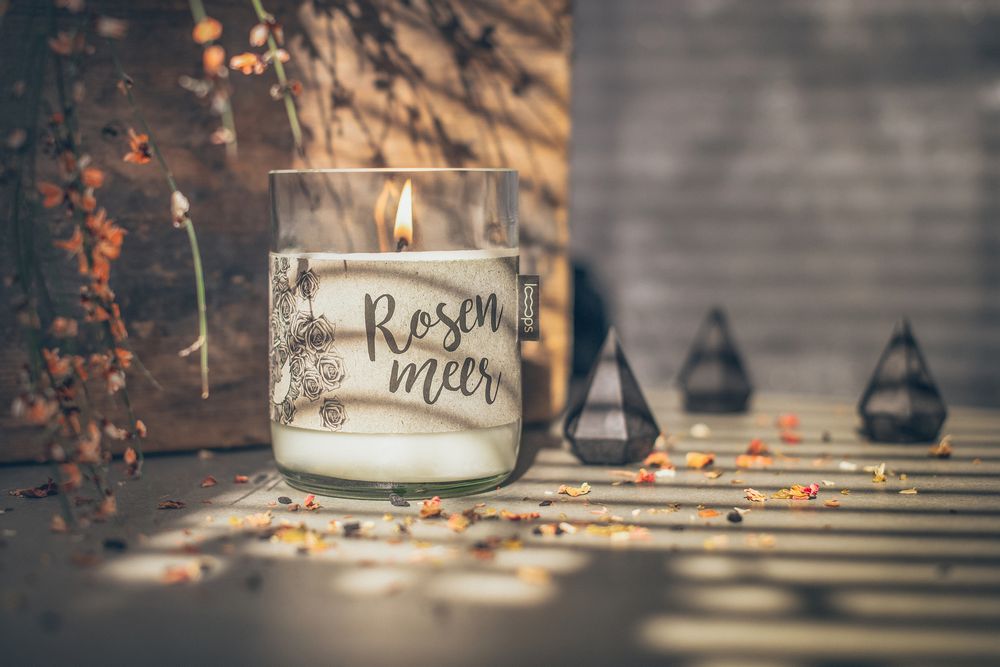 Gifts - Scented candle ROSENMEER, 350ml - LOOOPS KERZEN
