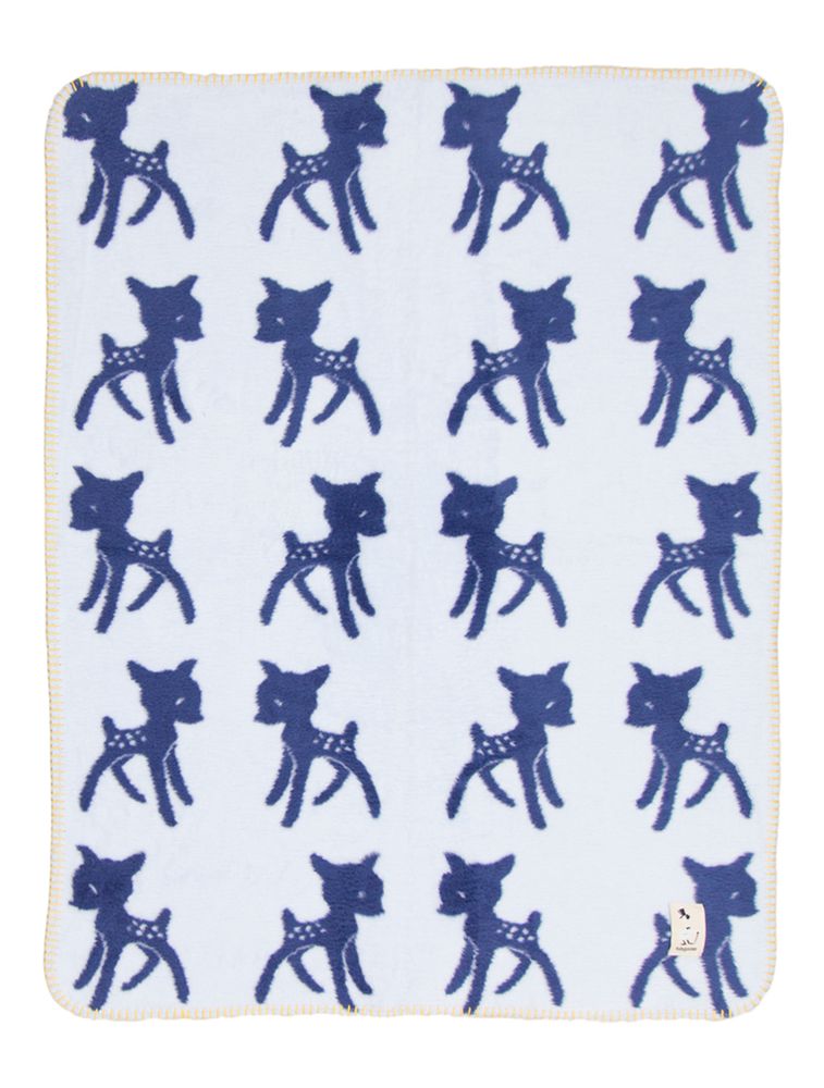 Objets déco enfant - COUVERTURE BAMI BLEU - COTON BIO - FABGOOSE