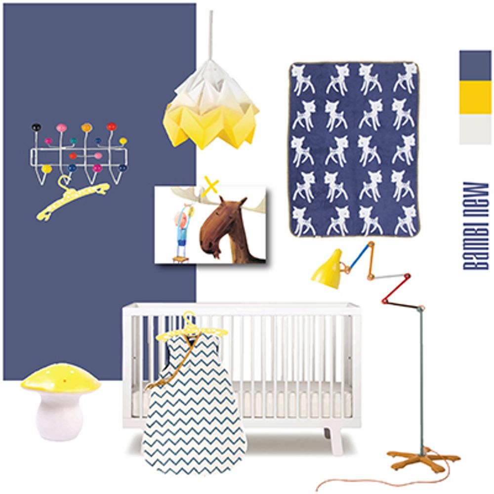 Objets déco enfant - COUVERTURE BAMI BLEU - COTON BIO - FABGOOSE