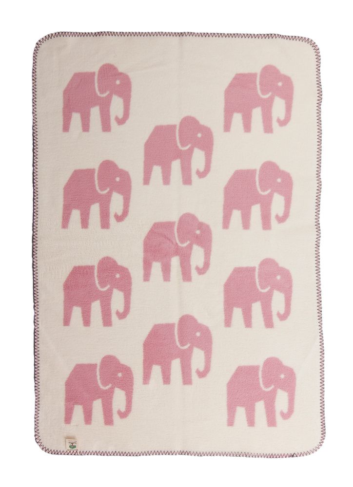 Throw blankets - Super soft blanket for baby and kids with Elephants - pink - FABGOOSE