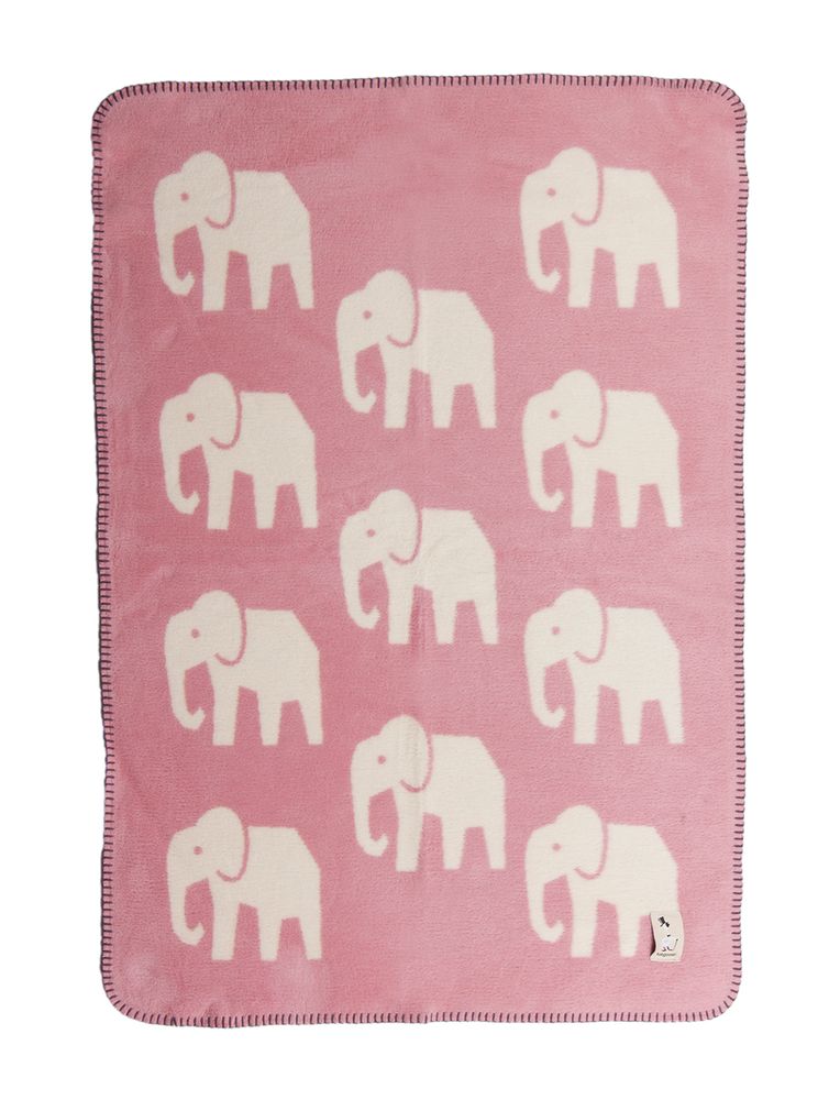 Throw blankets - Super soft blanket for baby and kids with Elephants - pink - FABGOOSE