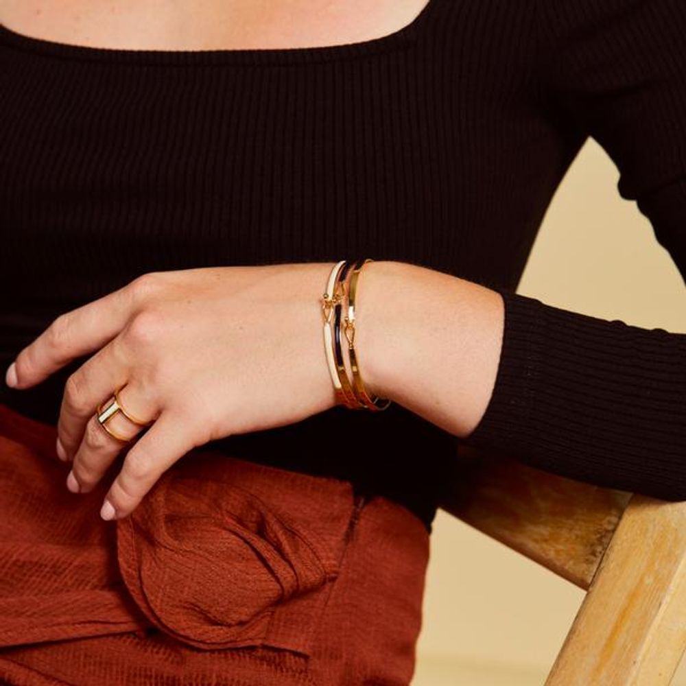 Bijoux - BRACELET LILY BLANC SABLE - BANGLE UP