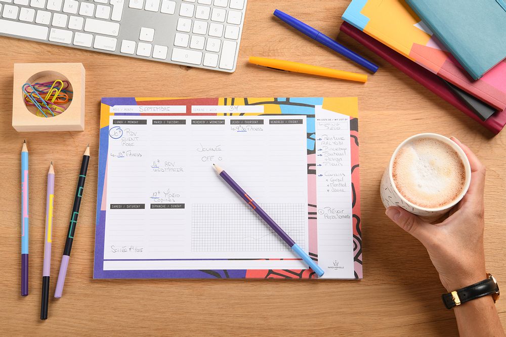 Stationery - SEMAINIER MARONDE - PAPIER MERVEILLE