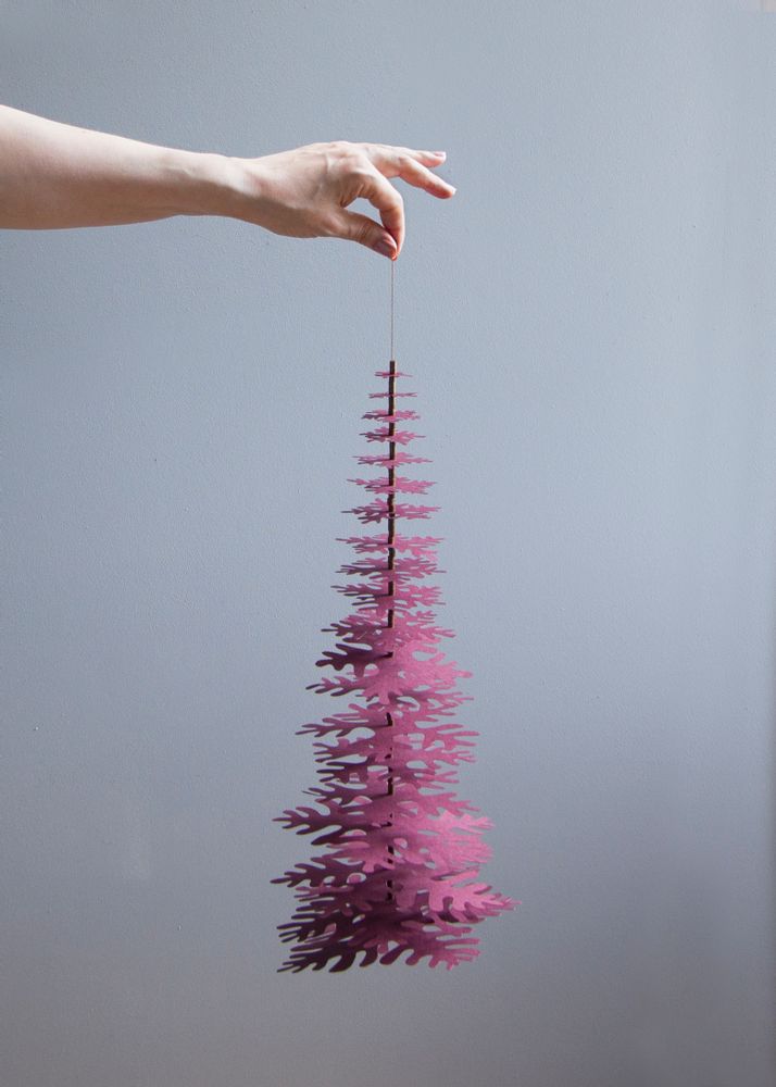 Objets de décoration - Ornements de papier de Noël rouge - FABGOOSE