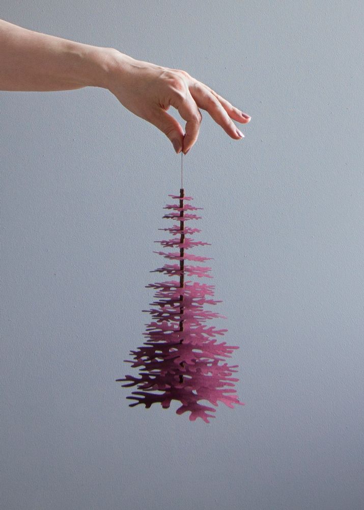 Objets de décoration - Ornements de papier de Noël rouge - FABGOOSE