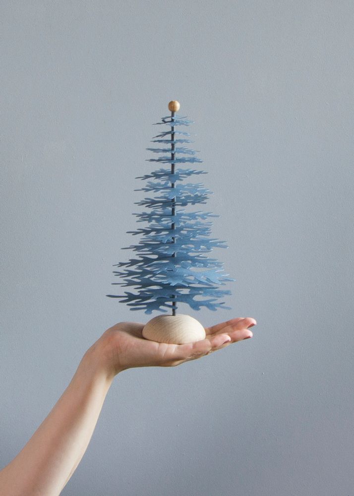 Christmas table settings - Jeans blue Christmas tabletop paper ornaments - FABGOOSE