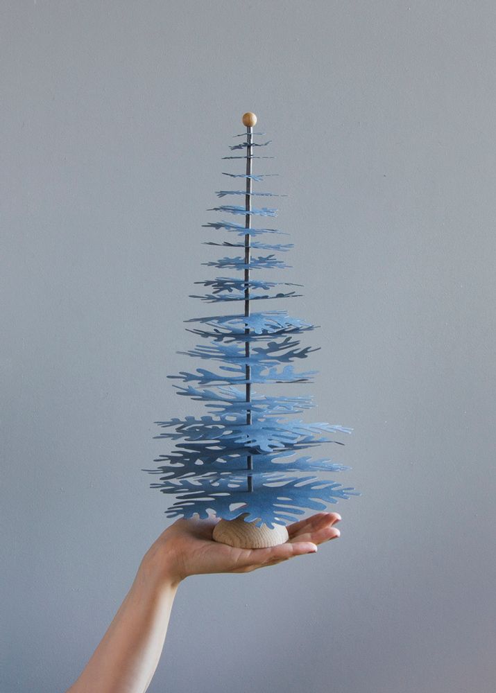 Christmas table settings - Jeans blue Christmas tabletop paper ornaments - FABGOOSE