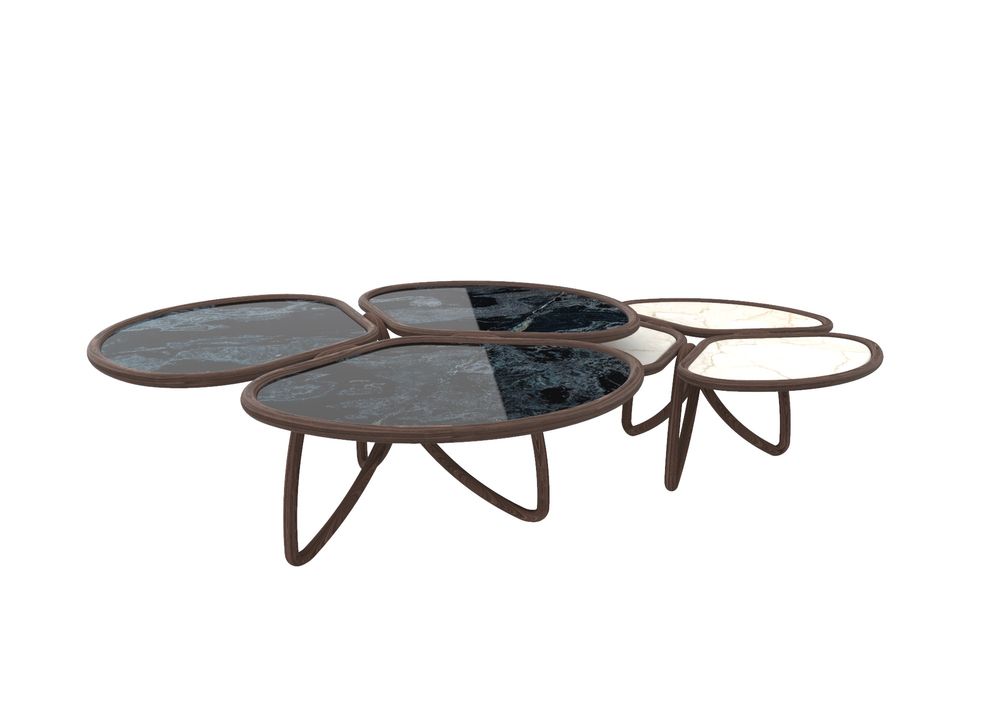 Coffee tables - Roatan coffee table set of 2 - ALMA DE LUCE