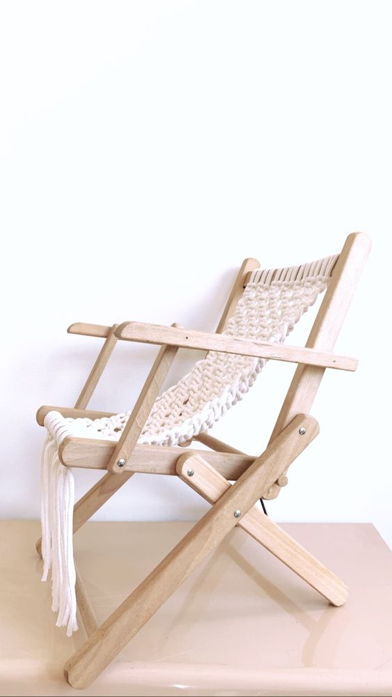 Tables et chaises pour enfant - Transat vintage en macramé - LES LOVERS DECO